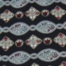 #1A FASHION NECKWEAR BLACK GRAY TAN ART DECO MEN NECK TIE