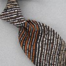 VTG EUROPEAN COLLECTION BLACK BROWN STRIPE THICK WIDE 60s 70s Neck Tie #V-2