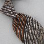 VTG EUROPEAN COLLECTION BLACK BROWN STRIPE THICK WIDE 60s 70s Neck Tie #V-2