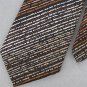 VTG EUROPEAN COLLECTION BLACK BROWN STRIPE THICK WIDE 60s 70s Neck Tie #V-2
