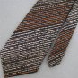 VTG EUROPEAN COLLECTION BLACK BROWN STRIPE THICK WIDE 60s 70s Neck Tie #V-2