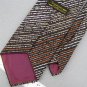 VTG EUROPEAN COLLECTION BLACK BROWN STRIPE THICK WIDE 60s 70s Neck Tie #V-2