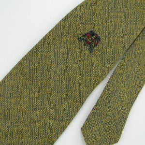 Vintage Wemlon Wembley Texture Crest Shield Logo 60s Men Neck Tie Necktie  #EV