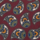 #1A ROBERT TALBOTT PAISLEYS MAROON BLUE SILK Men Neck Tie
