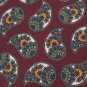 #1A ROBERT TALBOTT PAISLEYS MAROON BLUE SILK Men Neck Tie