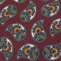 #1A ROBERT TALBOTT PAISLEYS MAROON BLUE SILK Men Neck Tie