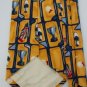 #1A JOHN HENRY GOLF LOGOS YELLOW BLUE COTTON MEN NECK TIE