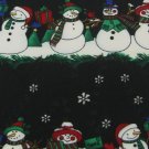 #1A New HALLMARK Christmas Snow Man Holiday Tree BLACK WHITE GREEN  Necktie Tie
