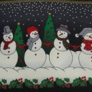 #1A New HOLIDAYS Christmas Snow Man Holiday BLACK WHITE RED MENS Tree Necktie