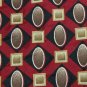 #1A STAFFORD OVALS RED BROWN OLIVE SILK MEN NECK TIE Krawatte Cravatta