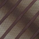 #1A KENNETH COLE MAROON WHITE STRIPE SILK WOVEN NECK TIE Krawatte Cravatta