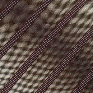 #1A KENNETH COLE MAROON WHITE STRIPE SILK WOVEN NECK TIE Krawatte Cravatta