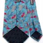 #1A New DAVID LAWRENCE ART DECO BLUE PINK SILK MEN NECK TIE