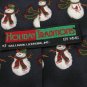 #1A New HALLMARK Christmas Snow Man Holiday STRIPE NAVY WHITE RED  Necktie Tie