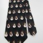 #1A New HALLMARK Christmas Snow Man Holiday STRIPE NAVY WHITE RED Necktie Tie
