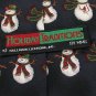 #1A New HALLMARK Christmas Snow Man Holiday STRIPE NAVY WHITE RED Necktie Tie