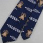 VINTAGE LIBERTY BELL TEXTURE FAT BLUE NAVY 60s 70s Mens Neck Tie #V-3
