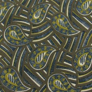 #1A TRE E' PERFETTO ITLAY PAISLEY YELLOW BROWN WHITE  Silk Men Neck Tie Necktie