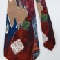#1A TABASCO PURPLE TAN MAROON ABSTRACT SILK MEN NECK TIE Krawatte Cravatta
