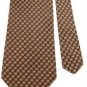 #1A FUMAGALLI'S WOVEN OVALS BROWN BLACK SILK MEN NECK TIE Silk Ties