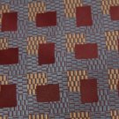 #1A NWT PRONTO-UOMO WOVEN MAROON BLUE TAN SILK MEN NECK TIE