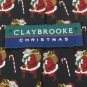 #1A NEW CLAYBROOKE Christmas Santa Holiday CANDY CANE RED BLACK   Necktie Tie