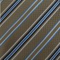 New TASSO ELLA TAN STRIPE WOVEN SELF TIPPED NECK TIE Men Designer Tie EUC