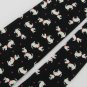 Vintage Rare 3 1/8" Hand Made Cotton Dogs Black Whtie Red Necktie Neck Tie #EV