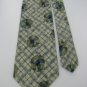 #1A STRUCTURE USA FLORAL CHECKER OLIVE NAVY GREY  Silk Men Neck Tie Necktie