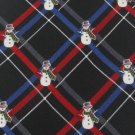 #1A New HOLIDAYS CHRISTMAS HOLIDAY SNOW MAN SQUARE RED BLACK BLUE Tie NECKTIE