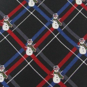 #1A New HOLIDAYS CHRISTMAS HOLIDAY SNOW MAN SQUARE RED BLACK BLUE Tie NECKTIE
