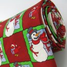 #1A New KEITH DANIELS Christmas Snow Man Holiday BIRD RED WHITE  Necktie Tie