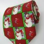 #1A New KEITH DANIELS Christmas Snow Man Holiday BIRD RED WHITE  Necktie Tie
