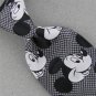Vtg Rare CERVANTES Disney Mickey Mouse Houndstood Narrow Texture 70s Tie #V-4