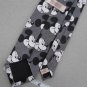 Vtg Rare CERVANTES Disney Mickey Mouse Houndstood Narrow Texture 70s Tie #V-4