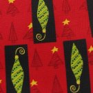 TIES IN DISGUISE Christmas Holiday Ornament RED BLACK NeckTie Men Designer EUC