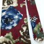 #1A HAGGAR FLORAL MAROON BLUE BROWN GREEN SILK MEN NECK TIE