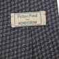 PETER PAUL OVALS WOVEN BLACK BEIGE SILK MEN NECK TIE Men Designer Tie EUC