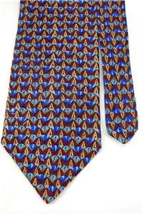 #1A STUDIO FUMAGALLI'S MAROON BLUE DIAMOND Luxury NECK TIE NECKTIE