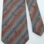 BACHRACH ITALY GRAY MAROON STRIPE NARROW MEN NECK TIE Men Designer Tie EUC