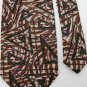 AVANZINI TRIANGLES BROWN GREEN PURPLE SILK  NECK TIE Men Designer Tie EUC