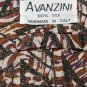 AVANZINI TRIANGLES BROWN GREEN PURPLE SILK  NECK TIE Men Designer Tie EUC