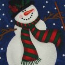 #1A New RM HOLIDAYS FALLING SNOWMAN Christmas Holiday NAVY WHITE  Necktie Tie