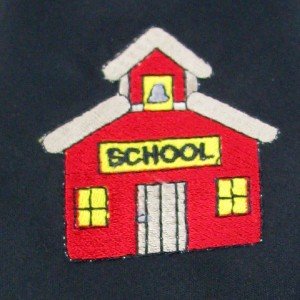 #1A New WOLFMARK SCHOOL HOUSE BLACK RED BROWN YELLOW   Poly Tie NECK TIE