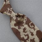 VINTAGE WEMLON WEMBLEY BEIGE BROWN ART NOUVEAU FAT 60s 70s Mens Neck Tie #V-2