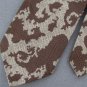 VINTAGE WEMLON WEMBLEY BEIGE BROWN ART NOUVEAU FAT 60s 70s Mens Neck Tie #V-2