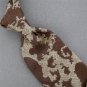 VINTAGE WEMLON WEMBLEY BEIGE BROWN ART NOUVEAU FAT 60s 70s Mens Neck Tie #V-2