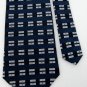 60" LONG STAFFORD WOVEN STRIPE NAVY  NECK TIE Men Designer Tie EUC