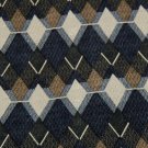 HAGGAR DIAMONDS YELLOW GREEN NAVY SILK MEN NECK TIE Men Designer Tie EUC