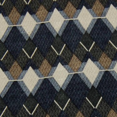 HAGGAR DIAMONDS YELLOW GREEN NAVY SILK MEN NECK TIE Men Designer Tie EUC